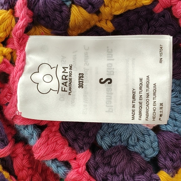 New FARM RIO Crochet Flutter Sleeve Top Size S - Picture 10 of 14